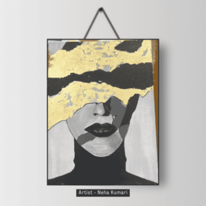 Gold foil Acrylic Painting